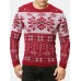 Mens Snowflake Christmas Style Graphics Long Sleeve Knitted Sweaters